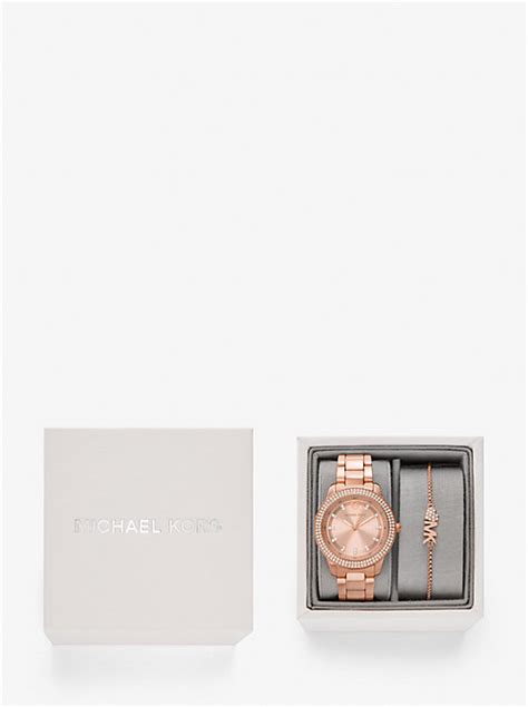 gage gift set michael kors sprankling|Mini Tibby Rose Gold.